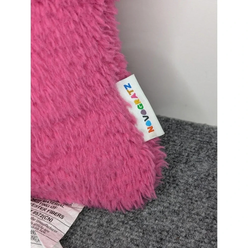 Ghost Pillow by Novogratz Girl Ghost Eyelashes Pink Sherpa Halloween Stuffed HTF